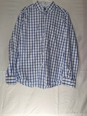 Men's White Dress Shirt with Blue Brand Year In Year Out